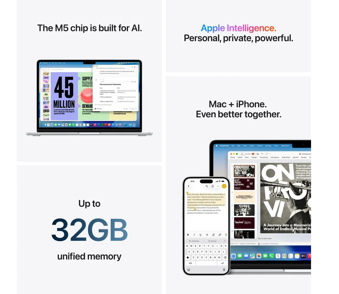 Apple MacBook Air M5 13 10-Core CPU, 10-Core GPU 1TB Sky Blue - Image 6
