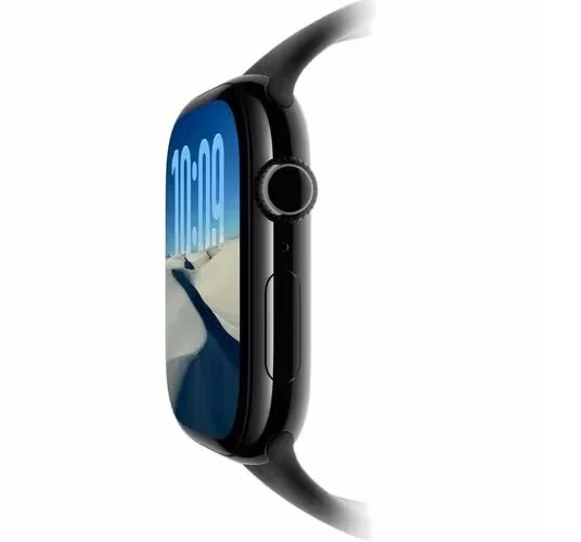 Apple Watch 11 Jet Black 42mm aluminium case (S/M) with Black Sport Band MEQT4 - Image 5