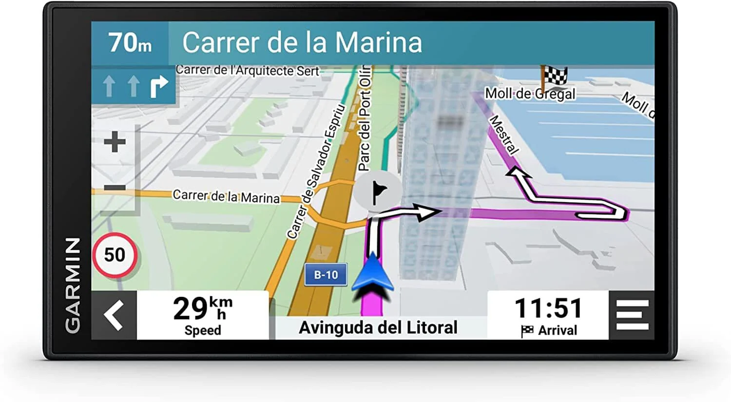 Garmin DriveSmart 66 MT-S Smart 6-inch Navigation with traffic info.
