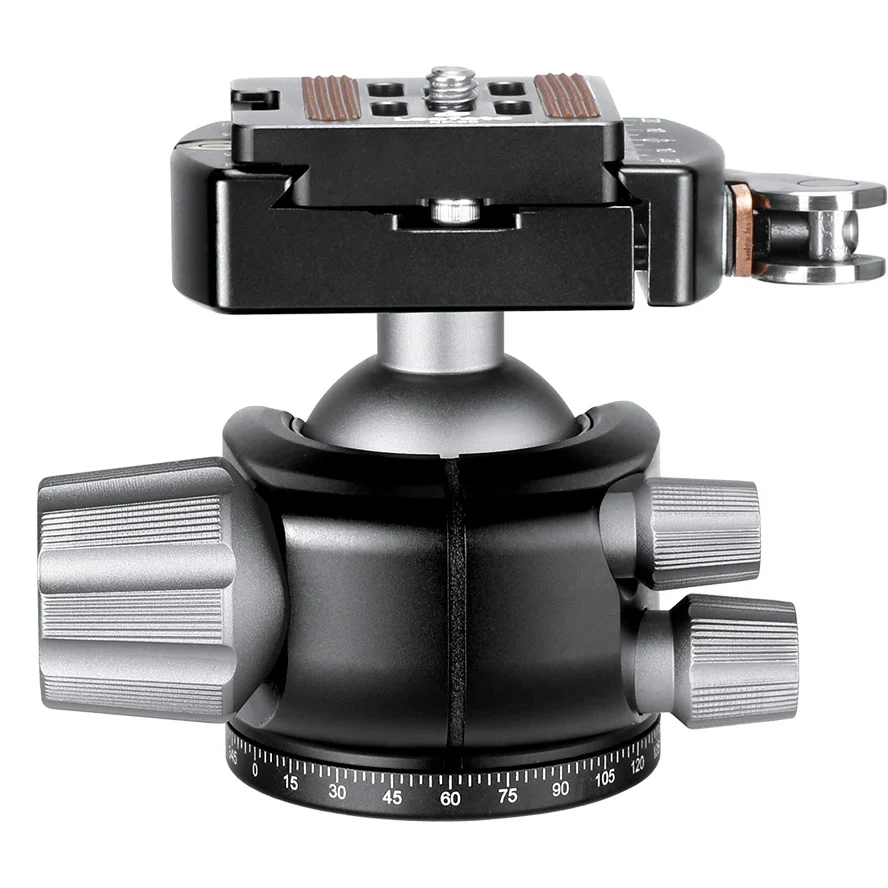 Leofoto LH Series LH-36LR 36mm low profile ball head with NP-50 Quick Release Plate - Image 2