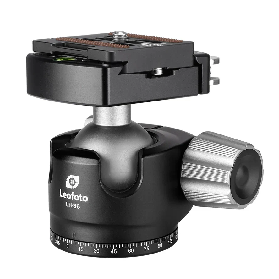 Leofoto LH Series LH-36LR 36mm low profile ball head with NP-50 Quick Release Plate - Image 3