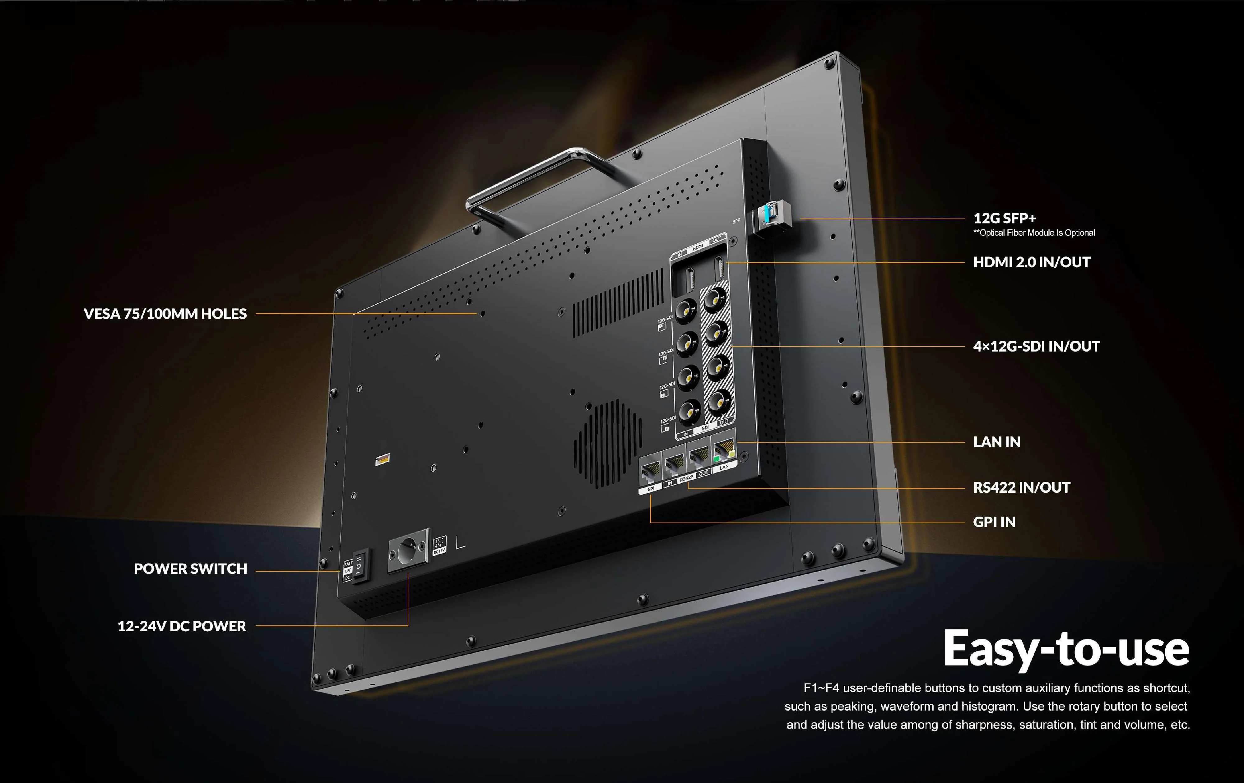 Lilliput Q18-8K - 17.3" 8K 12G-SDI Production Monitor - Image 6
