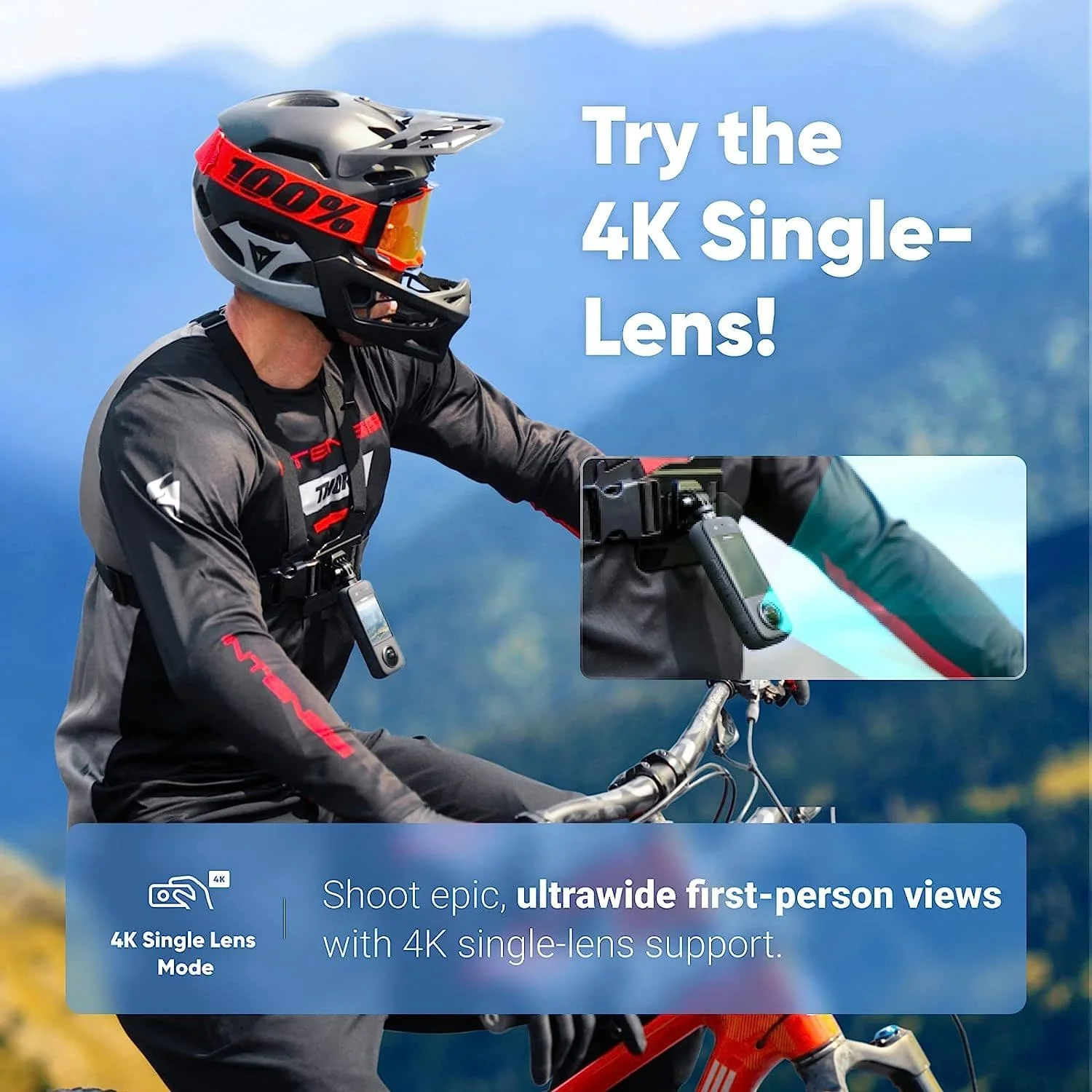 nsta360 X3 - Waterproof 360 Action Camera with 1/2" 48MP Sensors, 5.7K 360 Active HDR Video - Image 3