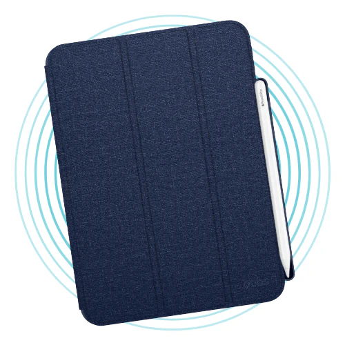 QDOS Clear Blue Case + Apple Pencil Pro Bundle (iPad A16)