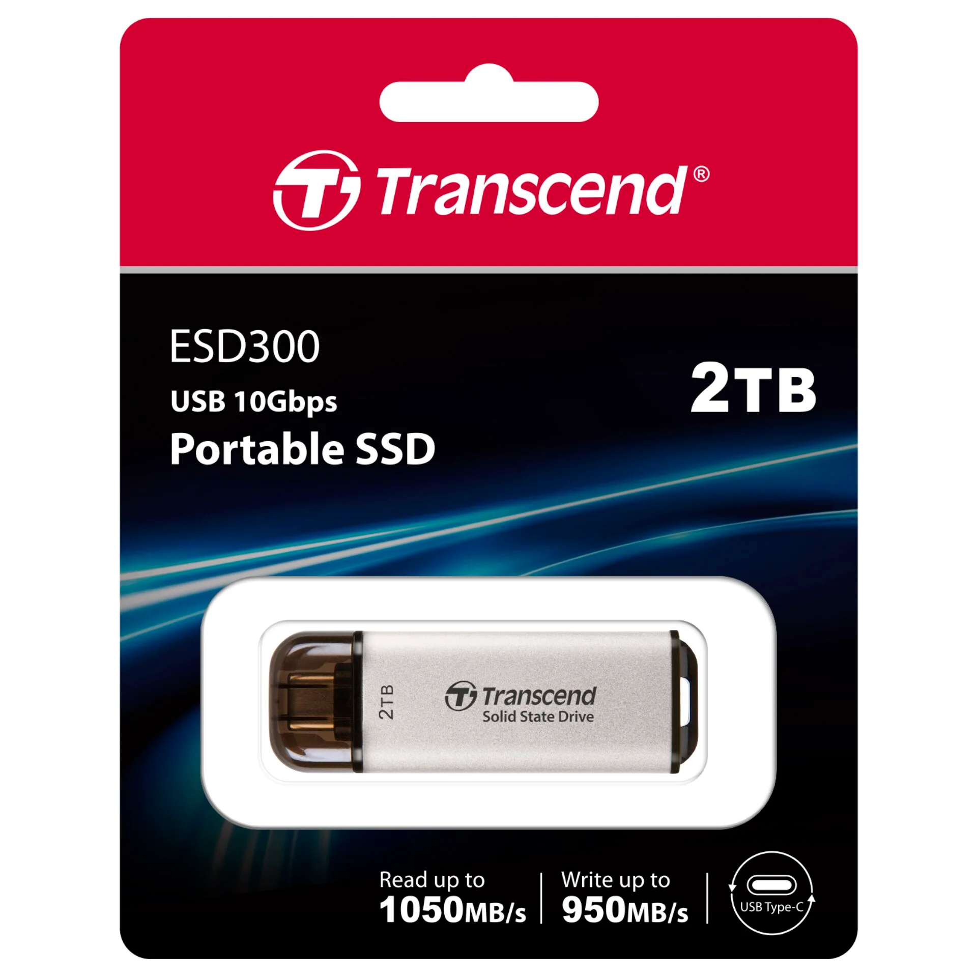 Transcend SSD ESD300S 2TB USB-C Silver - Image 5
